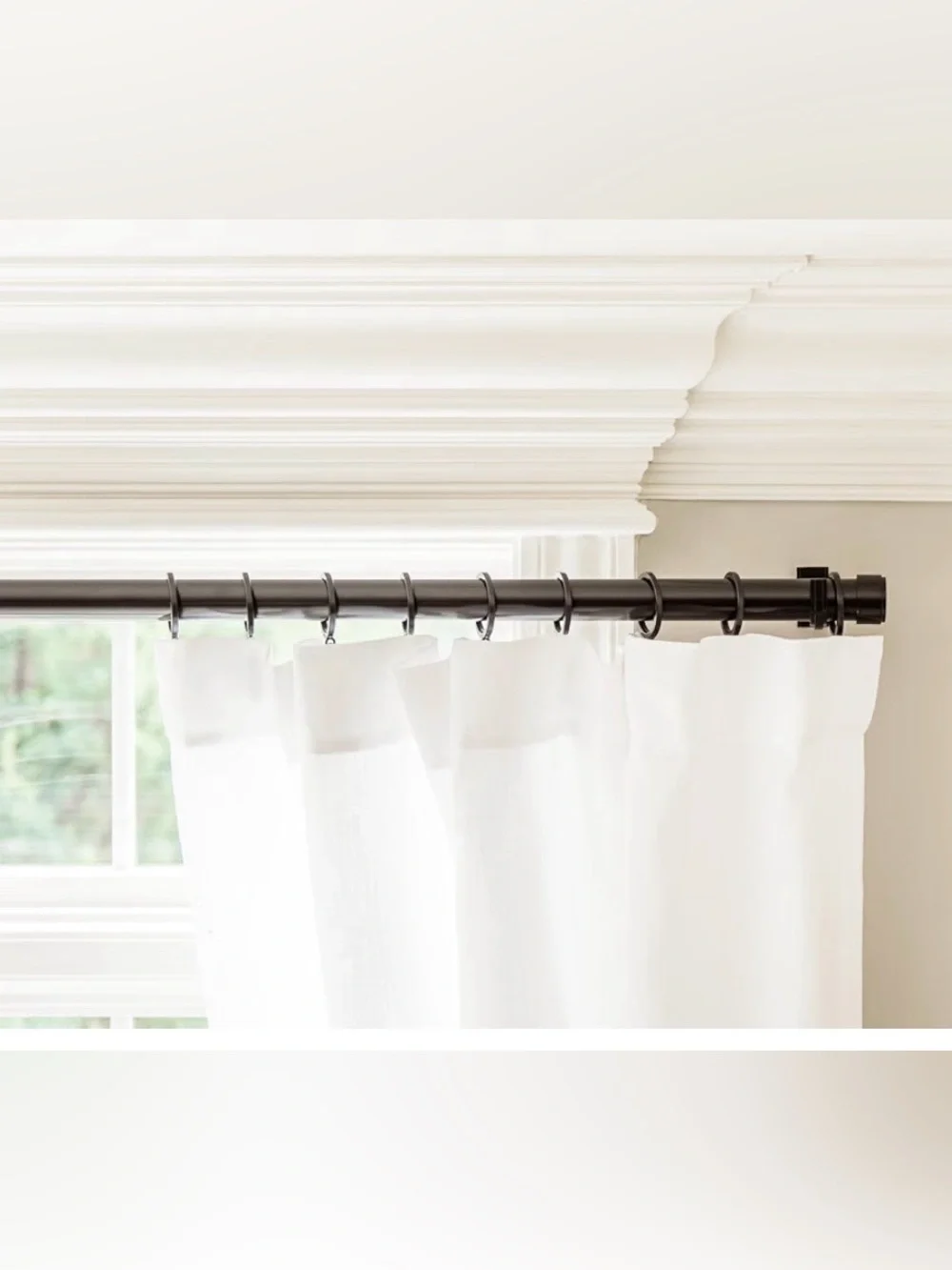 1 1/4” Curtain Rod 14 Ft - BLACK